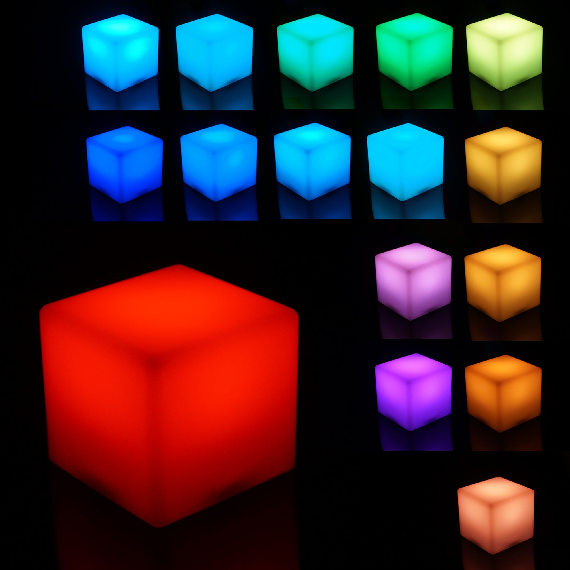 MR.GO 4-Inch LED Cube Light with Remote