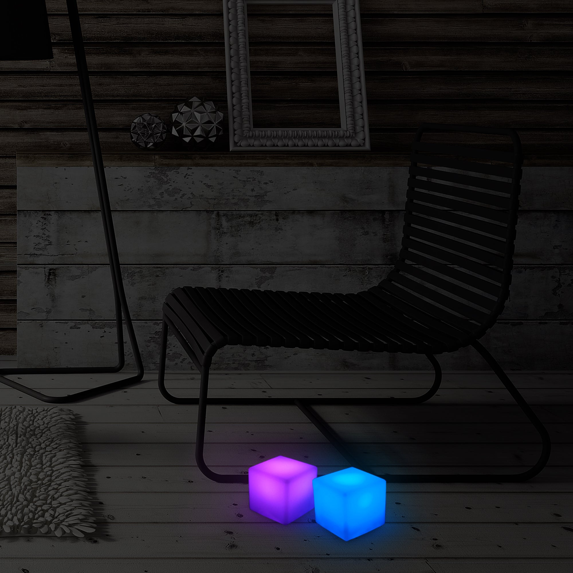 MR.GO 4-Inch LED Cube Light with Remote