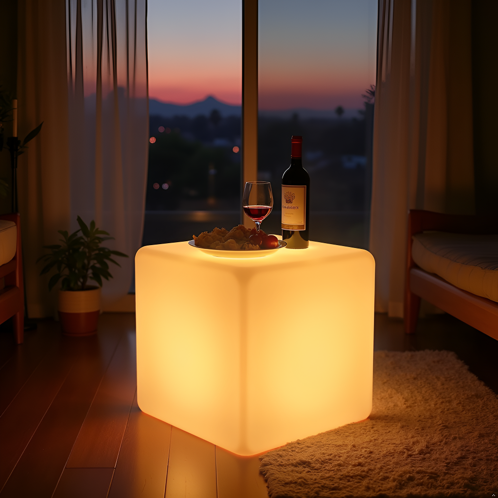 MR.GO LED Cube Light, Remote Control, Dimmable, Color-changing, Rechargeable