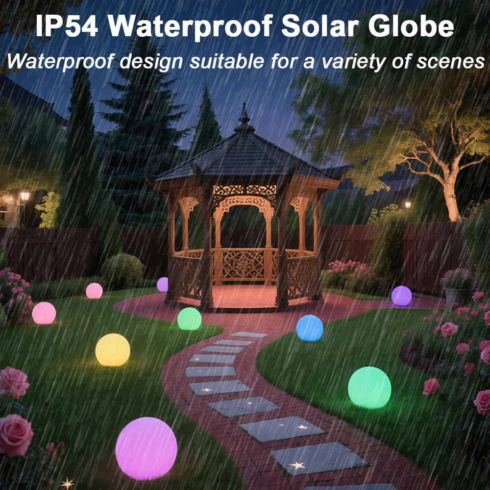 MR.GO 8-Inch Solar Powered Globe Light