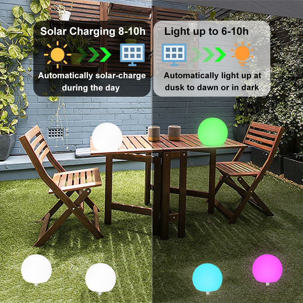 MR.GO 8-Inch Solar Powered Globe Light