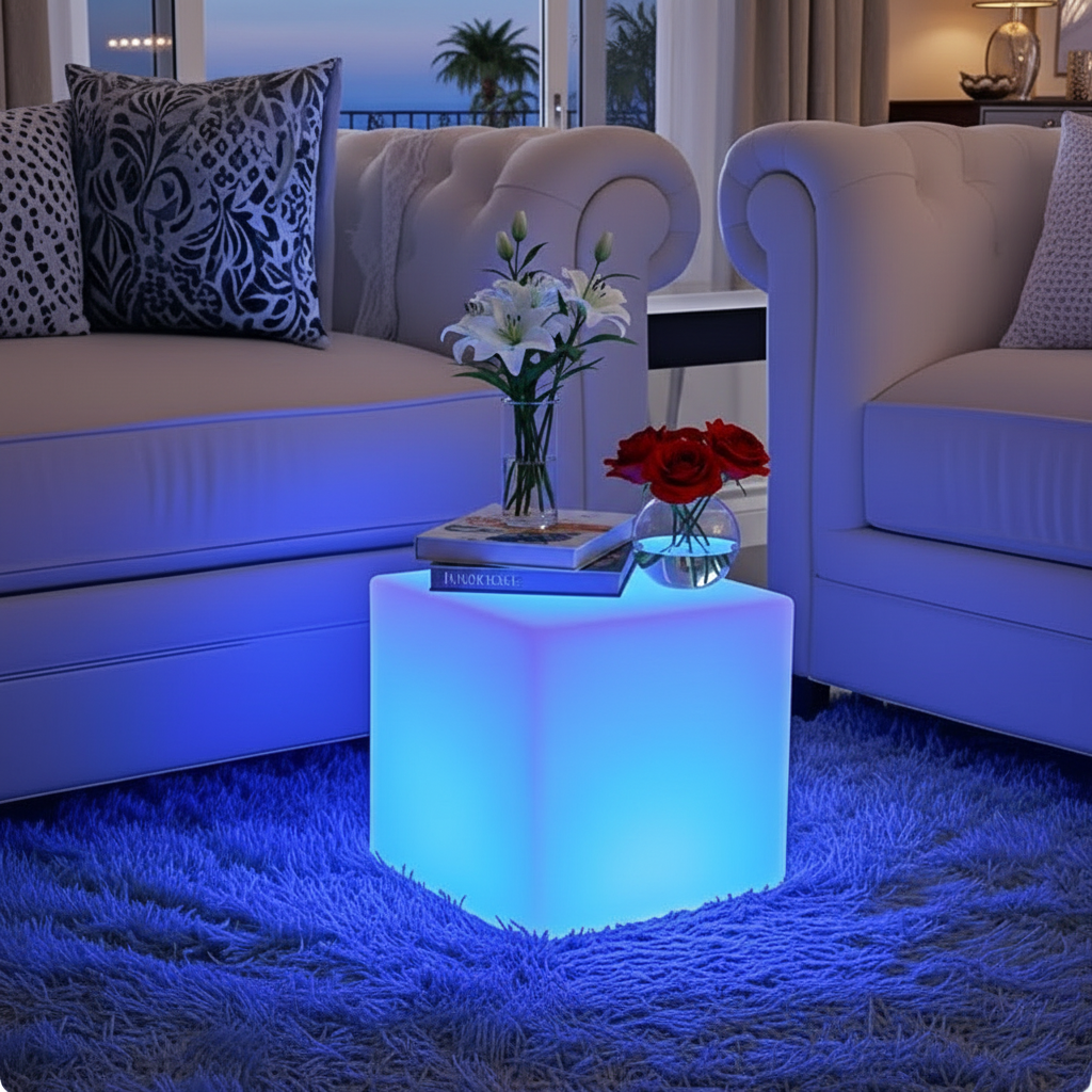 MR.GO LED Cube Light, Remote Control, Dimmable, Color-changing, Rechargeable