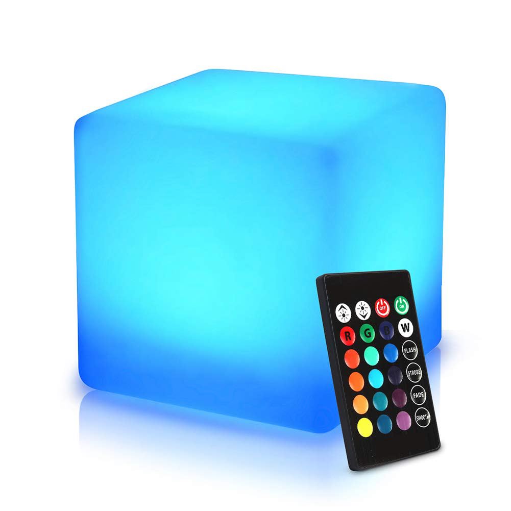 MR.GO LED Cube Light, Remote Control, Dimmable, Color-changing, Rechargeable