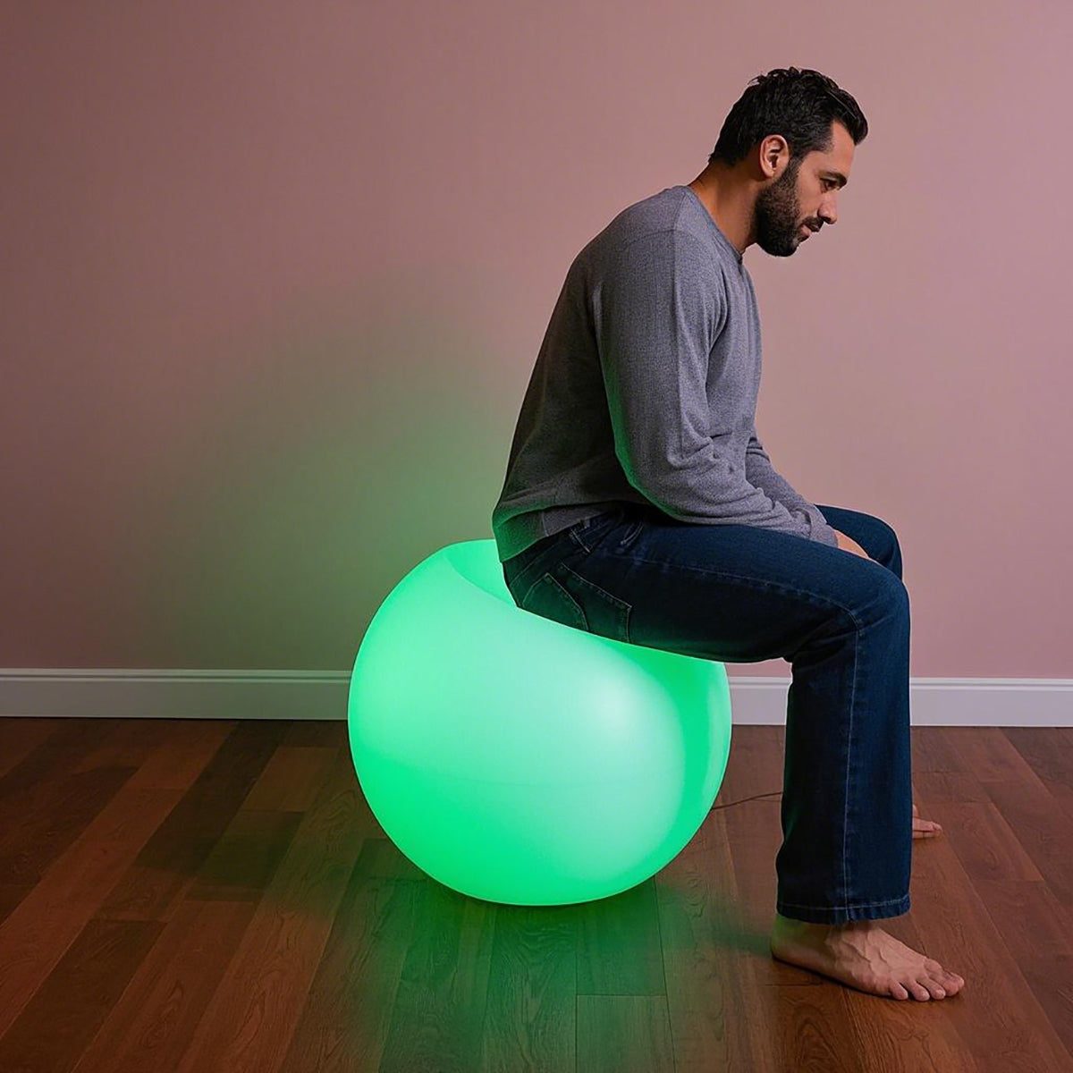 MR.GO 22-Inch LED Glowing Chair, Apple-shaped