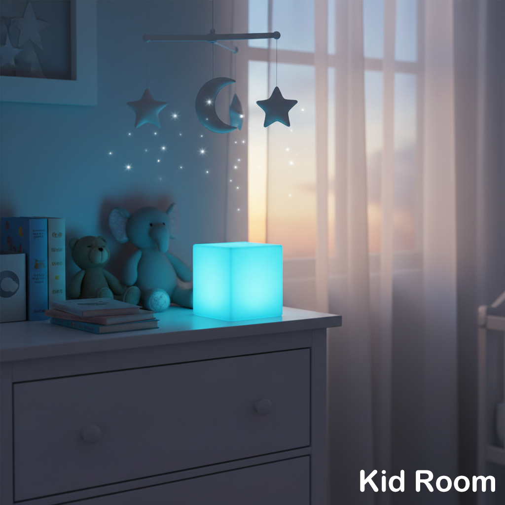MR.GO LED Cube Light, Remote Control, Dimmable, Color-changing, Rechargeable