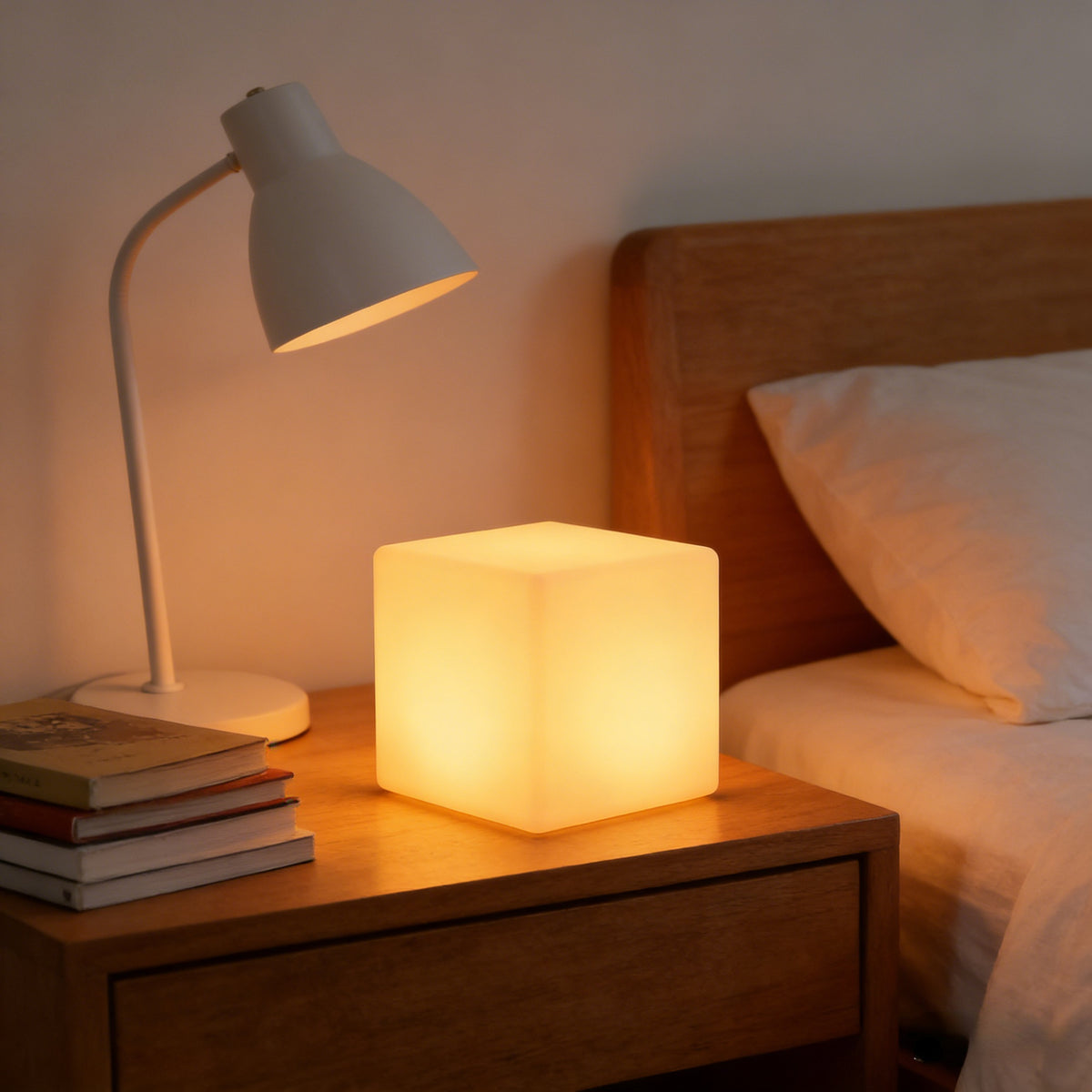 MR.GO 4-Inch LED Cube Light with Remote